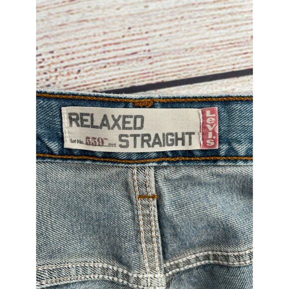 Vintage Y2K Levi's 559 Relaxed Straight Leg Jeans Mens Sz 36x30 Blue Medium Wash - Picture 4 of 8